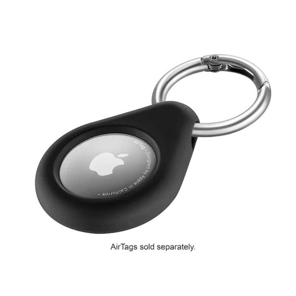 Insignia™ - NS-ATC1BKX2 Key Ring Case for Apple AirTag (2-Pack) - Black - Picture 4 of 5